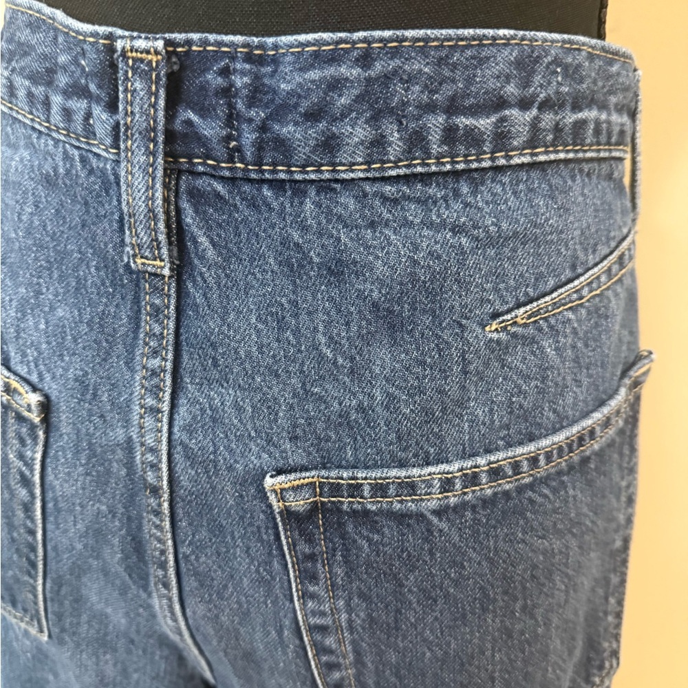 Universal Threads High Rise Barrel Leg Button Fly Dark Blue Women's Jeans 10 - Picture 5 of 10